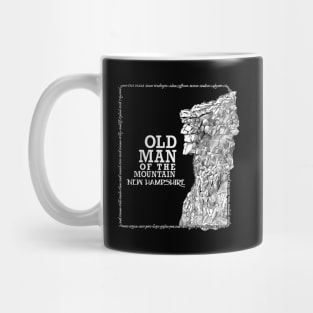 Old Man of the Mountain New Hampshire naturally formed granite profile Mug